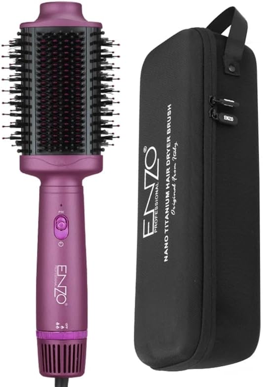 ENZO EN-4110 ProVolume Brush – 2-in-1 Professional Ion Brush and Hair Dryer